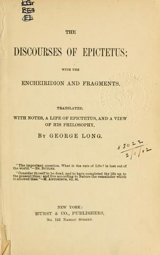 Discourses — Epictetus (book cover)